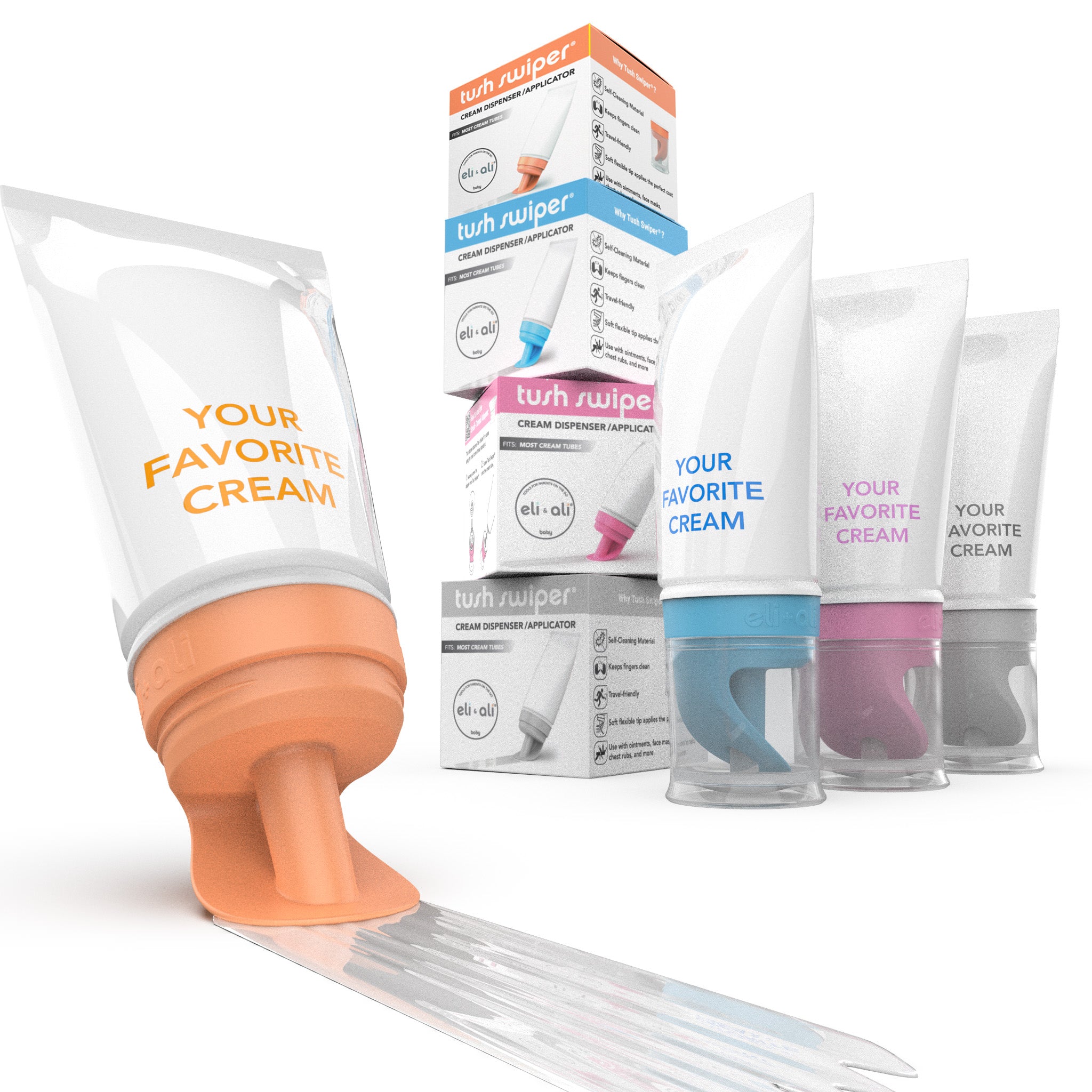 Tush Swiper - Diaper Rash Cream Dispenser/Applicator, Universal